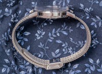 SOLD - Eterna Matic “Stardust Blue” - 1970s · ETA 2824 · Chainmail Bracelet