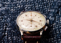 Chronographe Suisse - Venus 170 Chronograph - Gilt Cream Dial - Salmon/Copper Hands - Serviced - Circa 1940-1942