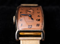 Gruen Curvex - 1939 - Salmon Dial - Original Speidel Bracelet - 10K Gold Filled