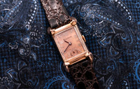 Bulova - Excellency — Rose Gold Filled Tank - Hooded Lugs - Vintage Watch - Circa 1947