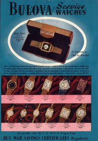 Bulova Black Hawk or Surgeon - Rare Gloss Black Gilt Circle Dial - Gold Filled - Circa 1951