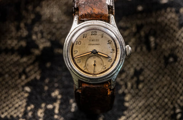 Harvel Watch Co. - WWII Field Watch - Shockabsorber - Sub Seconds- Circa 1943