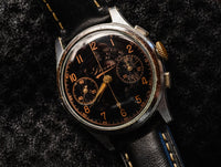 Bovet Frères Chronograph - Gilt Black Dial - Landeron 50 - Pre-WWII - Circa 1939