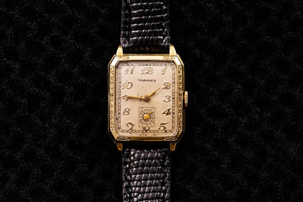 Tavannes Watch Co. - Art Deco Cushion Case - 14K Gold Filled - Circa 1930