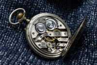 Jura Swiss Pocket Watch 1885-1905 - Revolutionary Case - Hand-Painted Enamel Dial