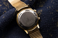 Benrus Wristalarm - Tropical Dial - Dual Crown - Kreisler Mesh Bracelet - Mid 1950s