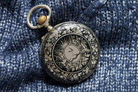 Jura Swiss Pocket Watch 1885-1905 - Revolutionary Case - Hand-Painted Enamel Dial