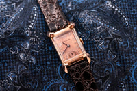 Bulova - Excellency — Rose Gold Filled Tank - Hooded Lugs - Vintage Watch - Circa 1947