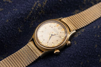 Benrus Wristalarm - Tropical Dial - Dual Crown - Kreisler Mesh Bracelet - Mid 1950s
