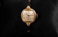 Benrus - Ladies Cushion Case - Gold Filled - Original Cord Bracelet - Circa 1948