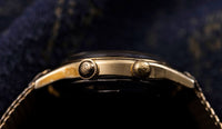 Benrus Wristalarm - Tropical Dial - Dual Crown - Kreisler Mesh Bracelet - Mid 1950s