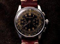 Bovet Frères Chronograph - Black Gilt Dial - Three Pusher Flyback - Landeron 47 - 1937