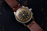 Bovet Frères Chronograph - Black Gilt Dial - Three Pusher Flyback - Landeron 47 - 1937