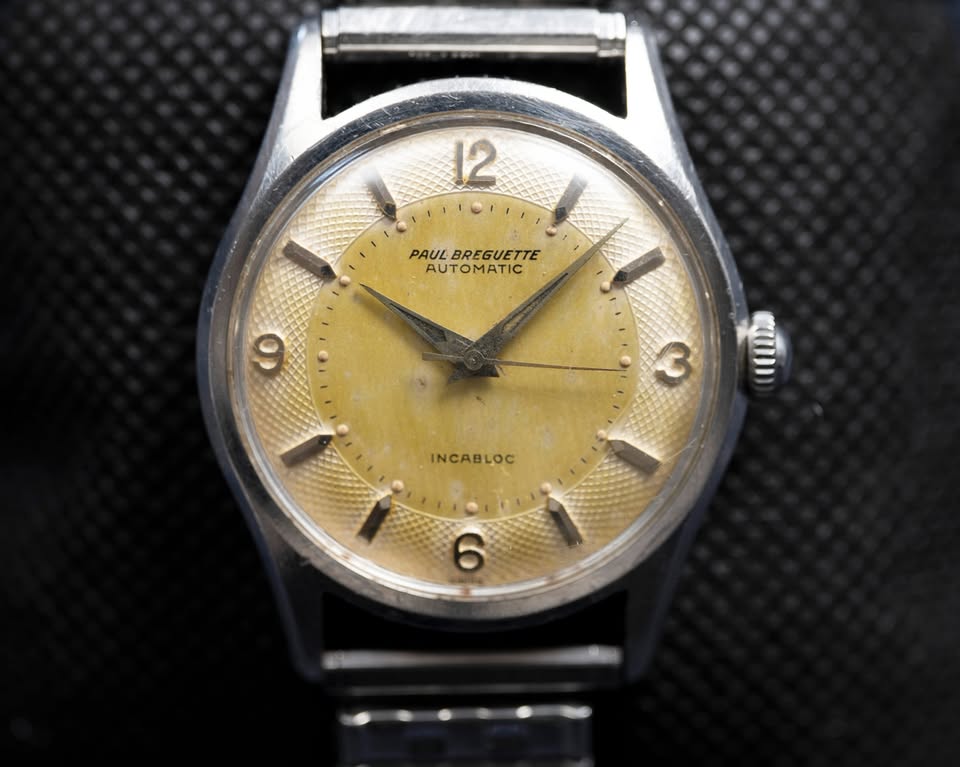 Paul Breguette Automatic (c. 1947) - Warm Patina Dial - Gold Plated Movement - Vintage Watch