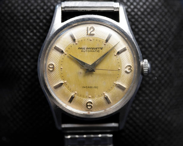 Paul Breguette Automatic (c. 1947) - Warm Patina Dial - Gold Plated Movement - Vintage Watch