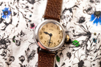Elgin - Grade 320 - WWI Trench Watch - Aged Gilt Dial - Blued Hands - Circa 1910