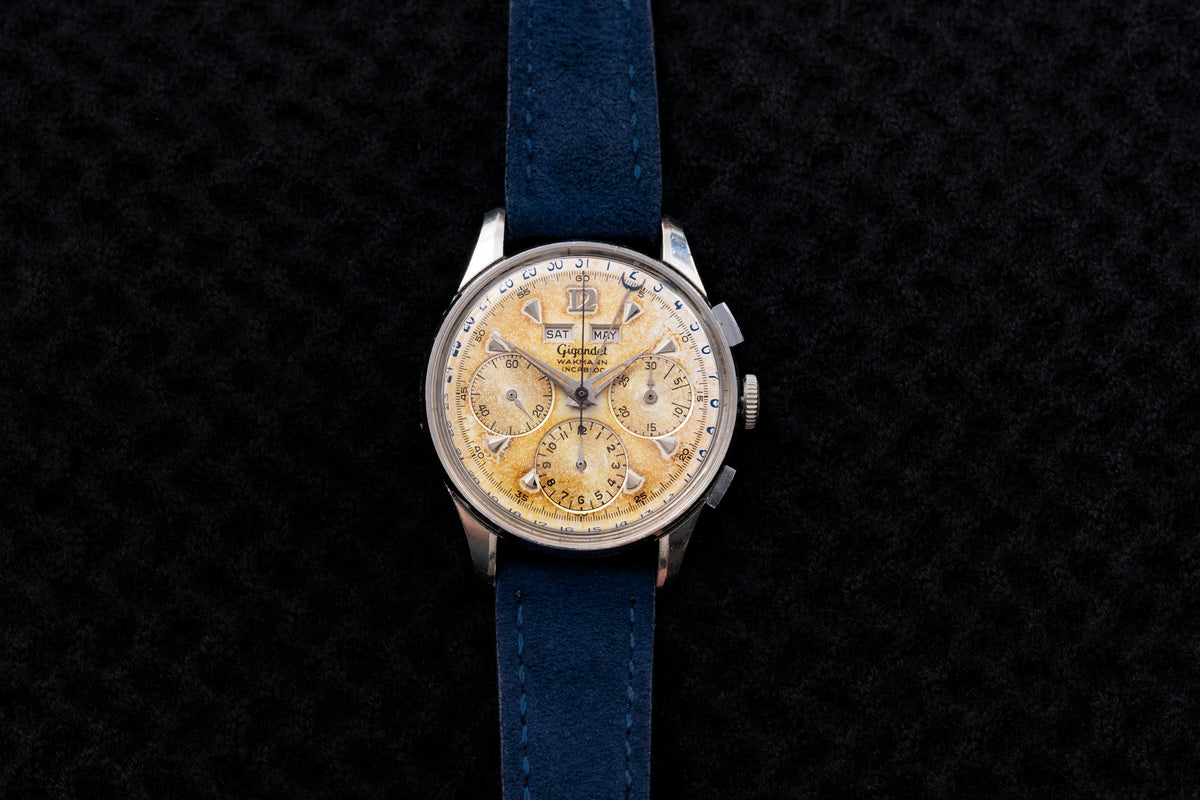 Gigandet - Valjoux 72C - Triple Calendar Chronograph - Tropical Dial - Circa 1946-1952