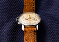 Lusserna for R.H. Macy & Co. - Lemania CH 27 C12 - Three-Register Chronograph - Telemeter and Tachymeter Dial - Circa 1943-1945