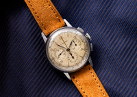 Lusserna for R.H. Macy & Co. - Lemania CH 27 C12 - Three-Register Chronograph - Telemeter and Tachymeter Dial - Circa 1943-1945