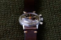 Pierce Watch Co. - Calibre 134 - Chronograph - Black Gilt Dial - Large Screwback Case - Circa 1939-1945