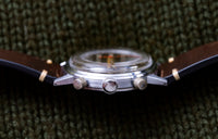 Pierce Watch Co. - Calibre 134 - Chronograph - Black Gilt Dial - Large Screwback Case - Circa 1939-1945