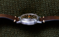 Pierce Watch Co. - Calibre 134 - Chronograph - Black Gilt Dial - Large Screwback Case - Circa 1939-1945