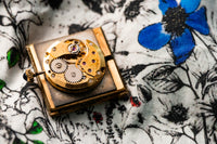 Bloomingdale's Tank - Nastrix 17 Jewel Swiss Movement - Deep Blue Lacquer Dial -1970s