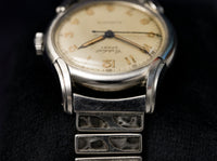 Cortebert Sport Automatic Bumper - Patina Cream Dial - Stainless Steel - Circa Late 1940s to Early 1950s
