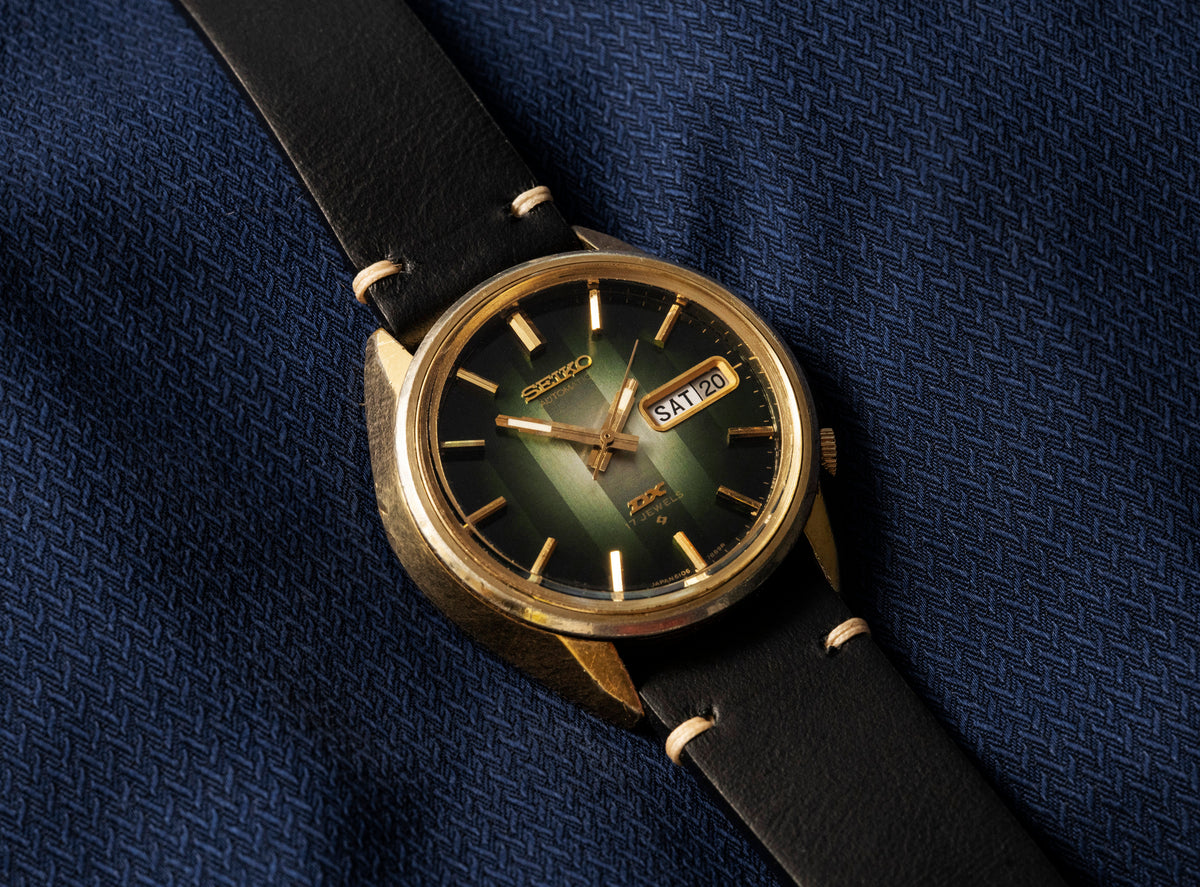 Seiko DX - 1974 - Iridescent Dark Green Dial - Gold-Tone Day-Date Automatic