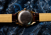Benrus Shock-Absorber - 1950 - Two-Tone Copper Dial - Brushed Center - Horned Lugs