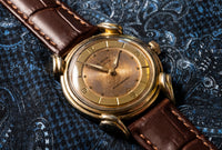 Benrus Shock-Absorber - 1950 - Two-Tone Copper Dial - Brushed Center - Horned Lugs