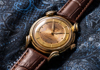 Benrus Shock-Absorber - 1950 - Two-Tone Copper Dial - Brushed Center - Horned Lugs