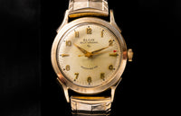 Elgin Self-Winding Shockmaster - 1950s - Champagne Sunburst Dial - Red Sweep Seconds
