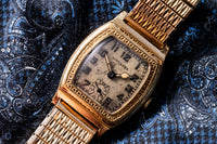 Hamilton - 1929 - Engraved Cushion Dress Watch - Christmas Day Gift - Antique Silver Dial