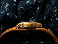 Olympic - 1940s - Black Military Dial - 24-Hour Track and Red Sweep - Hand-Tooled Strap