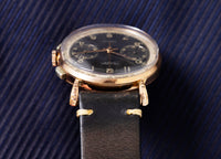 Universal Genève Compur - Pre-War First-Generation Chronograph - Solid Rose Gold - Hand-Engraved Lugs - 1930s