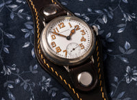 Waltham WW1 Trench Watch - J. Depollier & Son - Sterling Case - Enamel Dial - Circa 1916