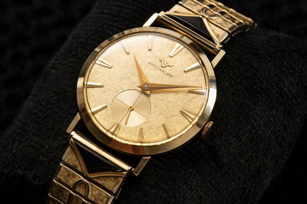 Longines-Wittnauer Dress Watch - Gilt Linen Dial - Early 1960s