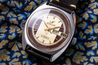 Enicar Day-Date - Prismatic Crystal - The House That Wore Saturn - Circa 1970