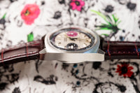 Gruen Precision Raspberry Chronograph - Rare Stainless Steel Case - Circa 1970