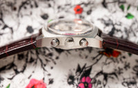 Gruen Precision Raspberry Chronograph - Rare Stainless Steel Case - Circa 1970