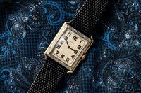 Elgin Tank - Engraved Two Tone Case - Double Hinged Art Deco Case - 1927