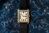 Elgin Tank - Engraved Two Tone Case - Double Hinged Art Deco Case - 1927