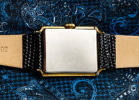 Elgin Tank - Engraved Two Tone Case - Double Hinged Art Deco Case - 1927