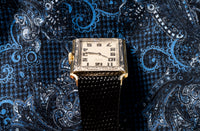 Elgin Tank - Engraved Two Tone Case - Double Hinged Art Deco Case - 1927