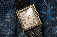 Elgin Tank - Engraved Two Tone Case - Double Hinged Art Deco Case - 1927