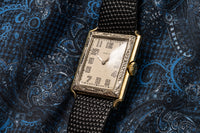 Elgin Tank - Engraved Two Tone Case - Double Hinged Art Deco Case - 1927