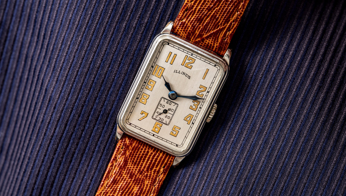 Illinois - Grooved White Case - Blued Steel Hands - One of Two Thousand - 1930