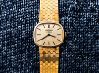 Vulcain - Gold Honeycomb Bracelet - The Maker of the Cricket - Early 1970s
