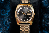 Seiko Automatic 7006-7119 - Gold Tone Day-Date - Charcoal Dial - 1972